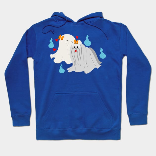 Ghost Maltese Hoodie by saradaboru